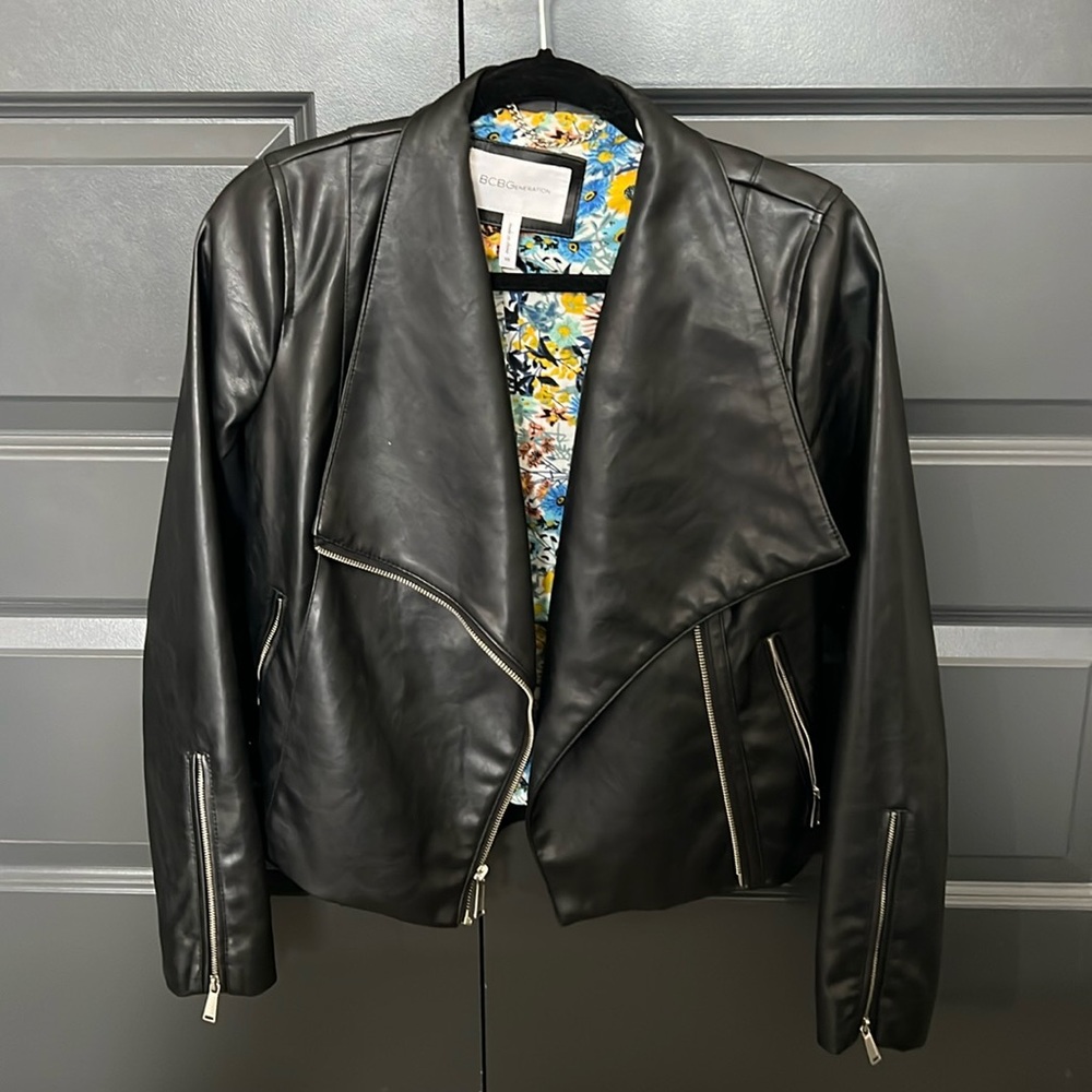 BCBG Generation Faux Leather Jacket - size xs